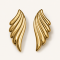 Gold Melek Kanadı Titanyum-Çelik Küpe