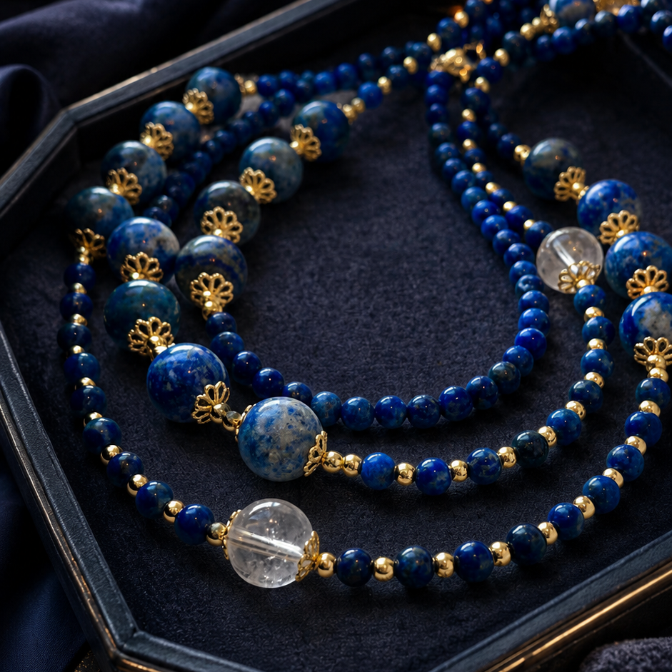 Lapis Lazuli Doğal Taş Kolye