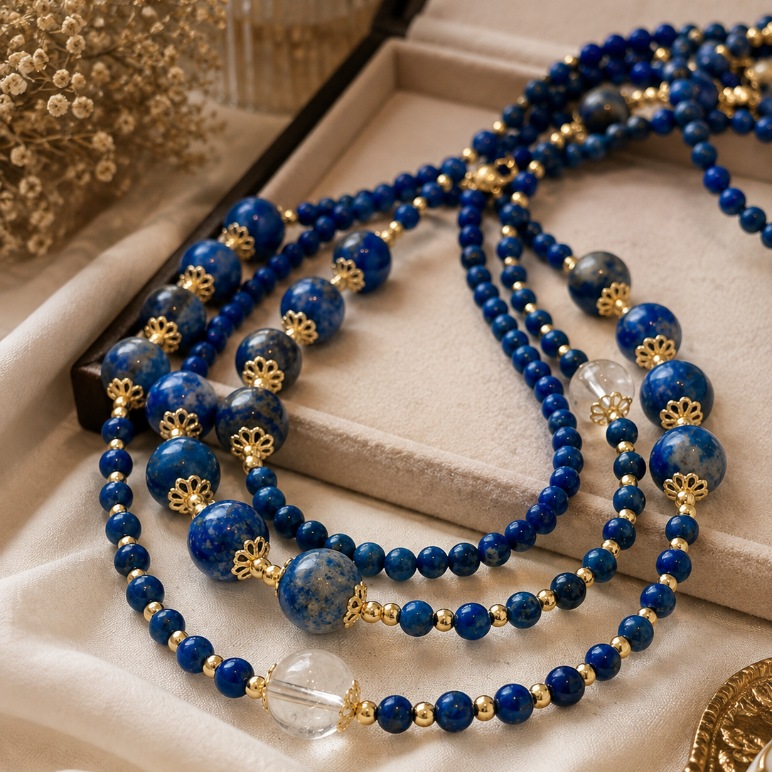 Lapis Lazuli Doğal Taş Kolye
